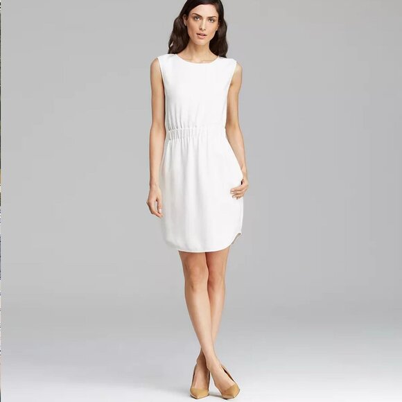 THEORY Sleeveless Linen Blend Dress Size P - Picture 1 of 12